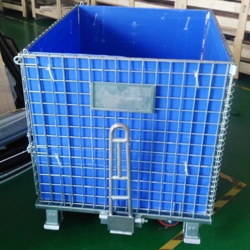 Galvanized metal wire mesh container in stock