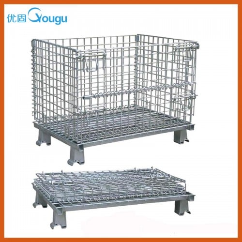 Galvanized metal wire mesh container in stock