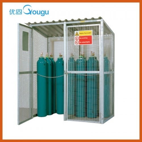 Oxygen cylinder gas cage
