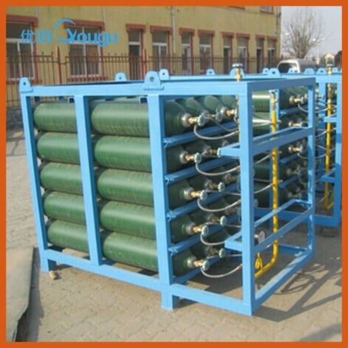 Oxygen cylinder gas cage