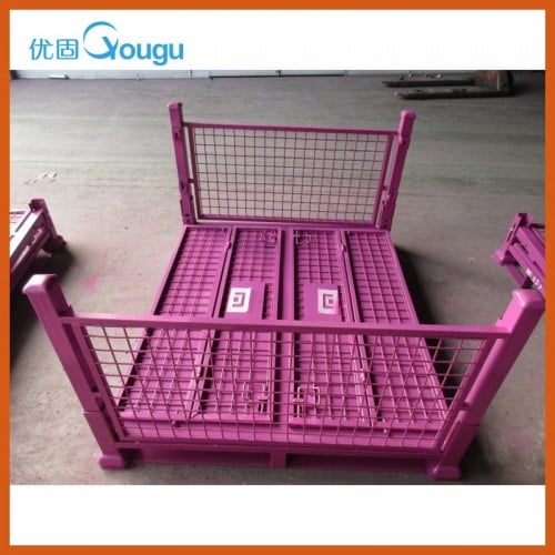 Metal wire pallet storage cage factory