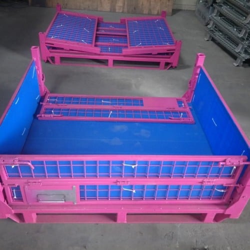 Metal wire pallet storage cage factory