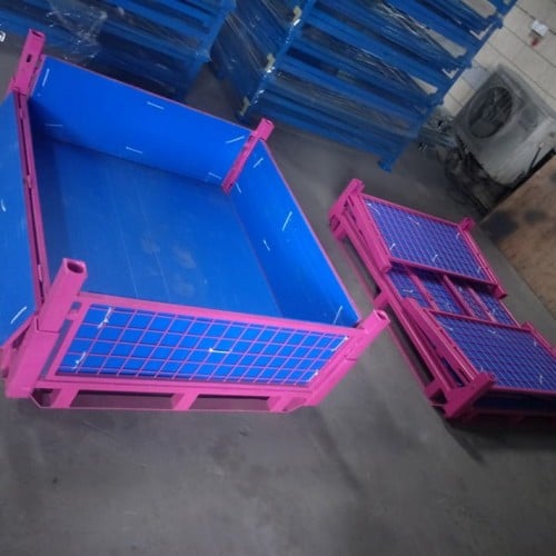 Metal wire pallet storage cage factory