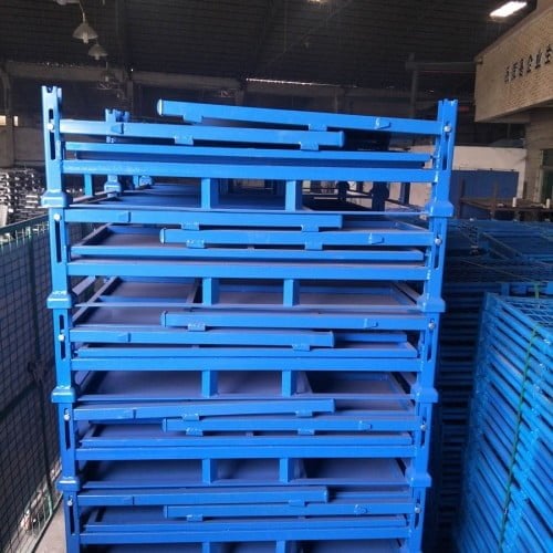 Storage warehouse folding heavy duty stacking rack
