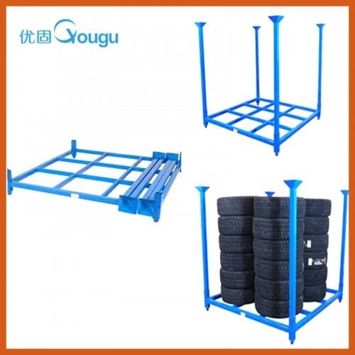 Powder coating heavy duty warehouse industrial tire rack