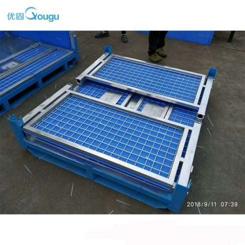 Warehouse collapsible transport stillage pallet box