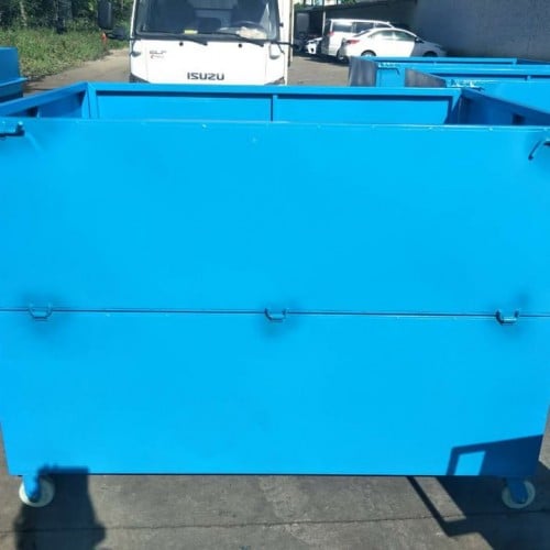 Rubbish box bins heavy duty metal box cage trolley