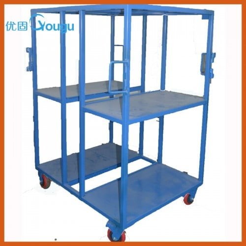 Foldable Industrial Rolling Warehouse Logistics Trolley