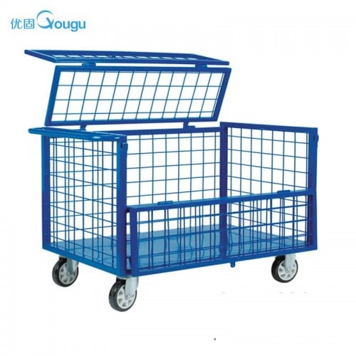 Foldable Industrial Rolling Warehouse Logistics Trolley