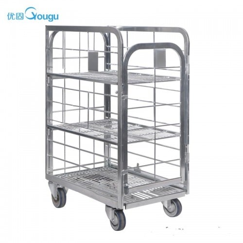 Laundry cage trolley clothes storage box