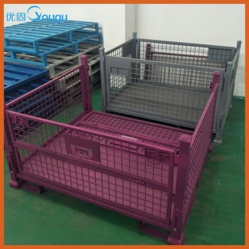 Metal wire pallet storage cage factory