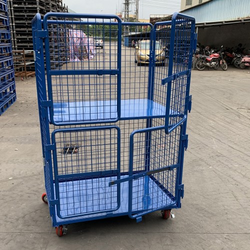 Fabric cloth printing and drying roll container cage