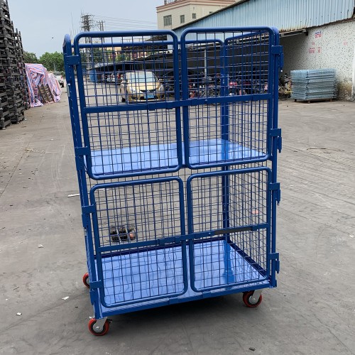 Fabric cloth printing and drying roll container cage