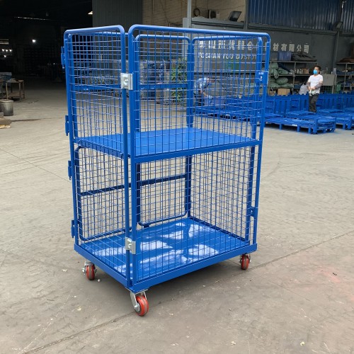 Fabric cloth printing and drying roll container cage