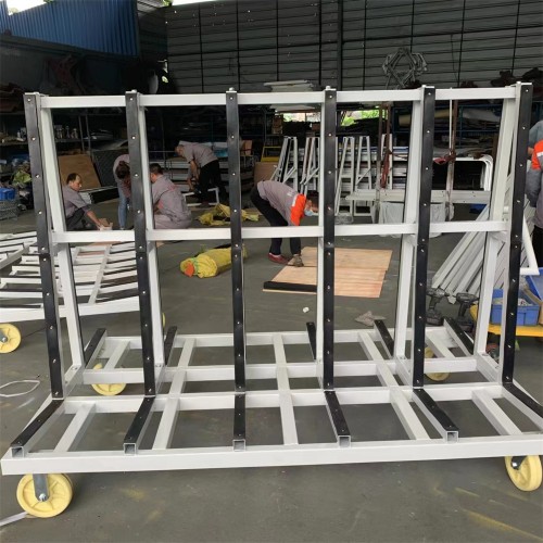 Steel heavy duty glass transport storage racking trolley