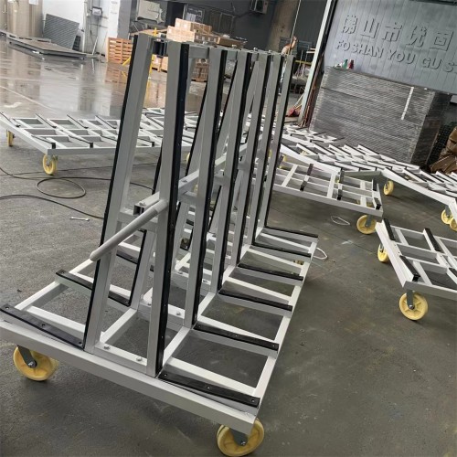 Steel heavy duty glass transport storage racking trolley