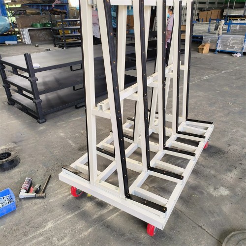 Steel heavy duty glass transport storage racking trolley