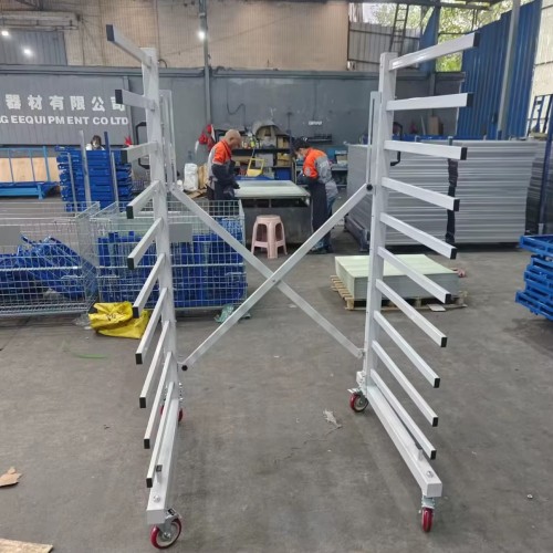 Rolling Slab Storage Rack – Double-Sided Expandable Tile Display Cart for Porcelain & Stone