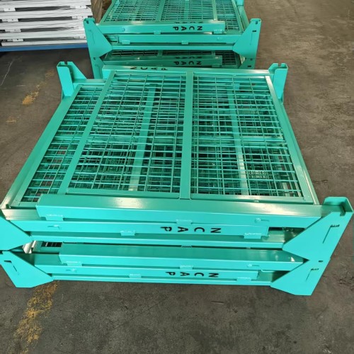 Heavy-Duty Stackable Metal Storage Cages 1000kg Load for Manufacturing Logistics Parts Storage Racks