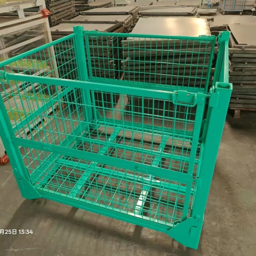Stackable Steel Pallet Rack – Heavy Duty Grid Pallet for Warehouse Storage & Logistics